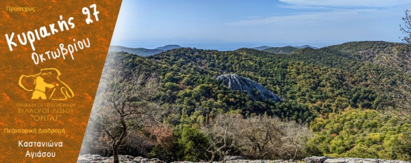 Πεζοπορία στον Καστανιώνα της Αγιάσου την Κυριακή 27 Οκτωβρίου 2024